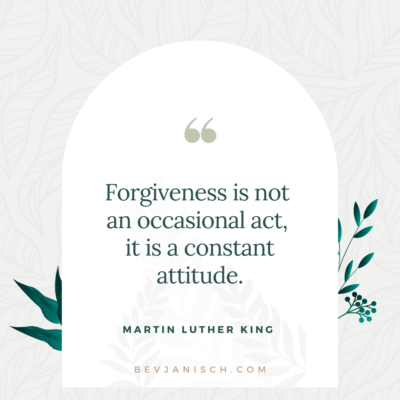 The power of forgivness to free your heart and soul.